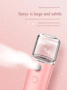 Pulverizador facial portátil de mano tipo nebulizador y mini ventilador, rociador humidificador de agua con brisa fría portátil para uso en el hogar