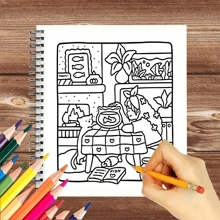 Comfortable Coloring Books For Girls, For Home Relaxation Moments, Spiral Binding: 20 Pages (100g Paper), Non-Leakage, Ideal Relaxation Gift For Family And Friends, Suitable For Birthdays, Parties, Festivals, Relaxation Activities | Unique Illustrations | Bold Coloring Designs, Recommended For 4+ Years Old Teenagers,Back To School,School Supplies