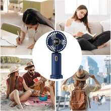 Ultra-Quiet Portable Handheld Fan, 5 Adjustable Wind Speeds, Digital Display Function, Strong Wind Power, USB Charging, Ultra-Long Battery Life, Convenient And Compact, Suitable For Indoor Office And Outdoor Travel, Summer Gifts