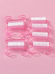 10pcs Nail Cleaning Brush Nail Brush For Cleaning Fingernails - Pink - View 4