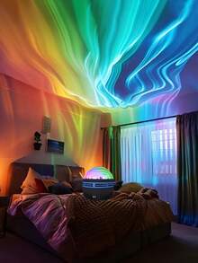 1pc Enchanting Starry Sky Lights - Illuminate Romantic Bedrooms, Add Sparkle To Holidays, Camping Adventures & Parties - A Dreamy Gift For All Occasions, 2 In 1 Northern Lights And Ocean Wave Projector - Multicolor - View 6