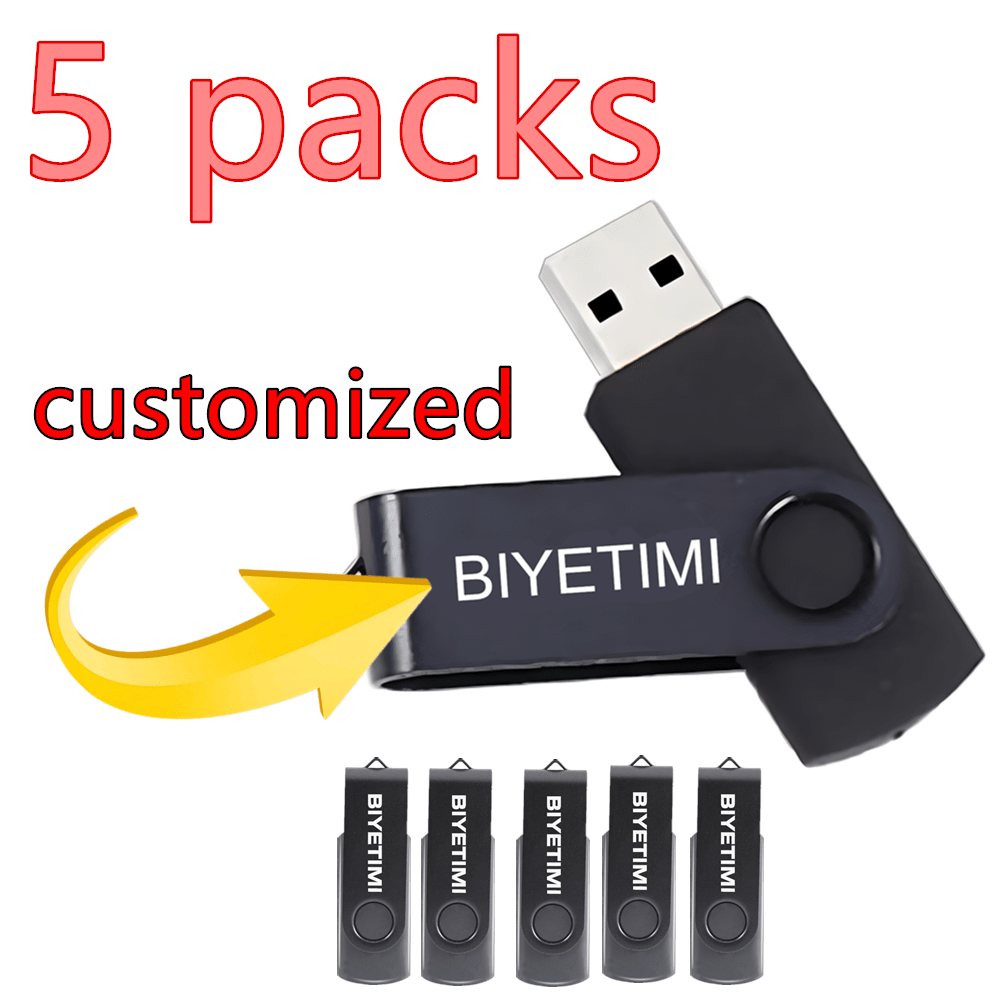 5 Packungen bedruckter 64GB Kugelschreiber USB-Stick, High-Speed-USB-Flashlaufwerk, Memory Stick, Pendrive 2.0 U-Disk, Memoria Cle USB-Geschenk für PC, Auto, TV, Laserdruck