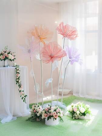 1 st 50 cm silkesgarn blomdekoration bröllopsfest utomhus semesterdekoration utomhus trädgård brud bröllop svensexa hotell fönsterdekoration