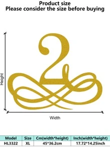 1PC Rustproof Wrought Iron Wall Art - European Vintage Baroque Golden Decorative Painting Artistic Letter Wall Mura Room Decor Bedroom Decor Home Decor Wall Decor