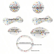 1PC ETPU High-Rebound Dog Bite-Resistant Ball, Round Color Molar Ball Training Pet Educational Interactive Toy Ball, Dog Toy Bite-Resistant Molar Stick, Large Puppy Chewing Toy Dog Toys - Multicolor - View 9