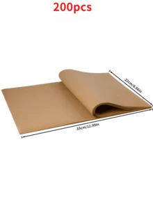 100/50 ورقة شمعية مقاومة للشحوم لورق الخبز ، بطانات صينية الهواء المقلي ، ورق وجبات وبيتزا مقاومة للالتصاق ، أدوات مطبخ للطهي والشواء والشواء والتعبئة الغذائية للشواء والنزهة والمطعم - متعدد الألوان - مشاهدة 16