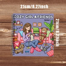 Comfortable Coloring Books For Girls, For Home Relaxation Moments, Spiral Binding: 20 Pages (100g Paper), Non-Leakage, Ideal Relaxation Gift For Family And Friends, Suitable For Birthdays, Parties, Festivals, Relaxation Activities | Unique Illustrations | Bold Coloring Designs, Recommended For 4+ Years Old Teenagers,Back To School,School Supplies
