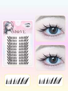 60 piezas de pestañas postizas de estilo anime de hadas, pestañas de zorro D-Curl esponjosas, de 9-14 mm con banda ultradelgada invisible, naturales y suaves, de rápida aplicación, resistentes al agua y al sudor, ideal como regalo