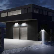 NetHong Solar Lights Outdoor 3 Heads Waterproof Durable Wireless Motion Sensor Security Lamp With 270 Degree Wide Angle For Porch Garage Garden Patio Yard Pathway - 黑色 - 查看 7