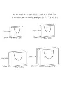 10pcs Assorted Print Paper Gift Bags, Cross-Border Packaging Bags, With Ribbon For Holiday Gifting. Clothing Paper Carrier Bags (2 Styles Randomly Sent, As Shown In Photos 1-6) - متعدد الألوان - مشاهدة 3