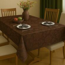Jacquard Tablecloth Christmas Decoration - Rust Brown - View 1