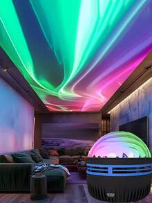 1pc Enchanting Starry Sky Lights - Illuminate Romantic Bedrooms, Add Sparkle To Holidays, Camping Adventures & Parties - A Dreamy Gift For All Occasions, 2 In 1 Northern Lights And Ocean Wave Projector - Multicolor - View 4