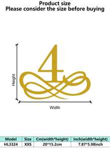 1PC Rustproof Wrought Iron Wall Art - European Vintage Baroque Golden Decorative Painting Artistic Letter Wall Mura Room Decor Bedroom Decor Home Decor Wall Decor