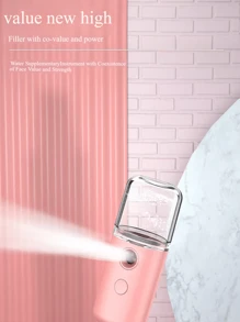 Pulverizador facial portátil de mano tipo nebulizador y mini ventilador, rociador humidificador de agua con brisa fría portátil para uso en el hogar