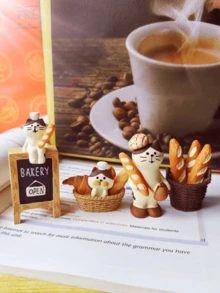 Presente de Natal, Pequeno Presente do Dia dos Namorados, Enfeite de Árvore de Natal com Gato Japonês, Decoração de Cena em Miniatura, Decoração de Casa de Natal de Mesa, Ornamento de Pão Feito à Mão DIY, Decoração de Bolo, Decoração de Café