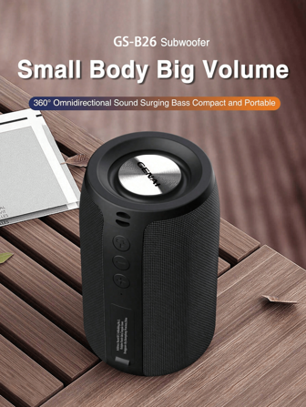  ZEALOT 便携式无线蓝牙扬声器 - IPX5 防水，10W 迷你无线扬声器，带 BT 5.2、12 小时超长播放时间、1800mAh 电池、Hi-Fi 立体声、MIC/TF 卡/USB/AUX 支持 - 非常适合家庭和户外使用，兼容 IOS/Android。