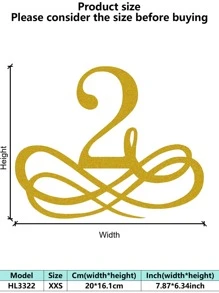 1PC Rustproof Wrought Iron Wall Art - European Vintage Baroque Golden Decorative Painting Artistic Letter Wall Mura Room Decor Bedroom Decor Home Decor Wall Decor
