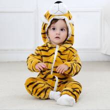 nerd hunters Pluszowa Piżama Kigurumi Kostium Cosplay Śpiochy Tygrysek Niemowlę - Gul - Visa 5