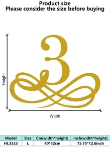 1PC Rustproof Wrought Iron Wall Art - European Vintage Baroque Golden Decorative Painting Artistic Letter Wall Mura Room Decor Bedroom Decor Home Decor Wall Decor