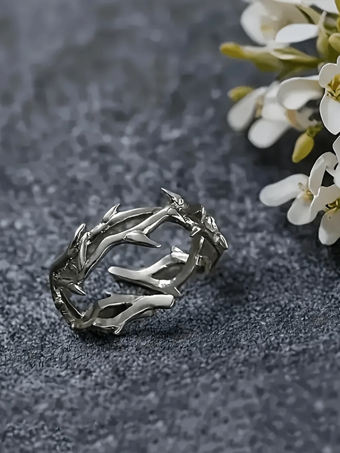 1 Stück Vintage-Stil offener Fingerring für Herren, modischer Punk-Knöchelring, verstellbar, für Single-Männer geeignet, Dorndesign