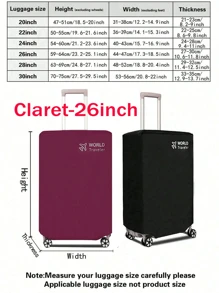 Suitcase Dust Cover, Travel Suitcase Cover, Trolley Box Protective Cover, Solid Color Elastic Suitcase Cover, Travel Accessories, Luggage, Travel Organizer, Suitcase Protective Cover, Back To School, Travel, School, Business, Outdoor, Waterproof, Unisex, Travel Luggage Non-Woven Cover Bag For School School Accessories School Stuff