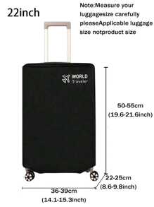 Suitcase Dust Cover, Travel Suitcase Cover, Trolley Box Protective Cover, Solid Color Elastic Suitcase Cover, Travel Accessories, Luggage, Travel Organizer, Suitcase Protective Cover, Back To School, Travel, School, Business, Outdoor, Waterproof, Unisex, Travel Luggage Non-Woven Cover Bag For School School Accessories School Stuff