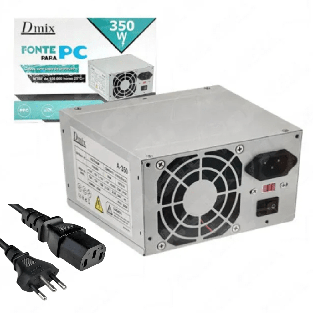 Fonte de Alimentação 350w ATX Bivolt para PC Computador Dmix Dex A-350