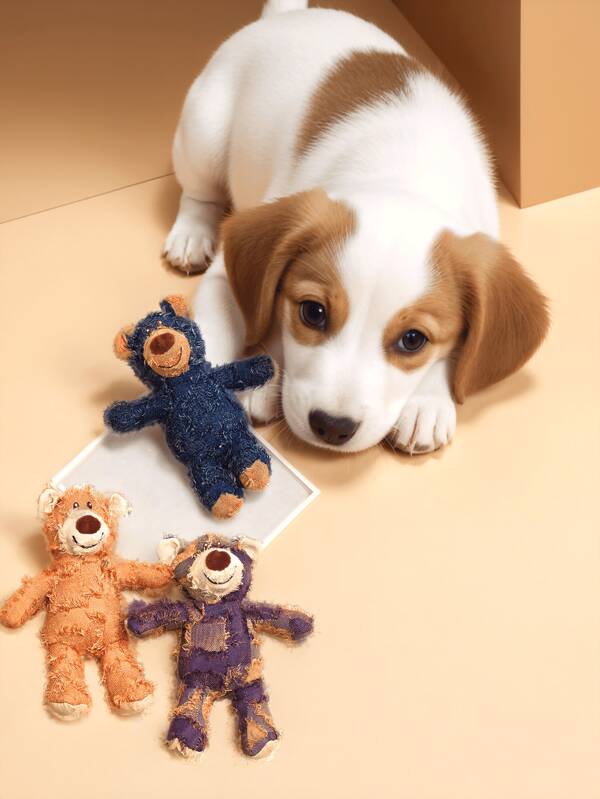Dog Toys Puppy Toys Cute Squeaky Bear Dog Toys, Stuffed Stuffed Animal Dog Toys, Puppy Chewing Teeth Grinding Toys To Keep Them Busy, Suitable For Small And Medium-Sized Dogs(For Pets Only)