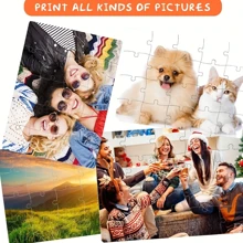 20pcs/Pack Blank White Puzzle, Sublimation Puzzle Craft, White DIY Customizable Puzzle, Suitable For Heat Press & Heat Transfer Puzzle Crafting