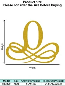1PC Rustproof Wrought Iron Wall Art - European Vintage Baroque Golden Decorative Painting Artistic Letter Wall Mura Room Decor Bedroom Decor Home Decor Wall Decor