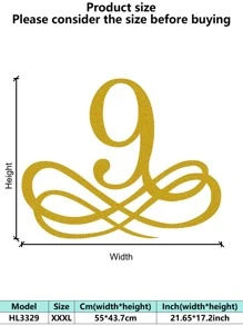 1PC Rustproof Wrought Iron Wall Art - European Vintage Baroque Golden Decorative Painting Artistic Letter Wall Mura Room Decor Bedroom Decor Home Decor Wall Decor