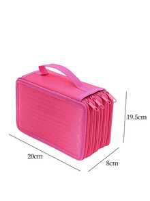 School Pencil Case/Box Pencil Case/Four Layer Pencil Case With 72 Color Holes/School Supplies/Papela Marisa - Màu Hồng Tươi - Xem 5