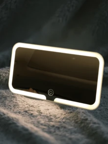 LED-Lit Detachable Car Makeup Mirror With Light - Convenient Interior Vanity Mirror For Passenger Side, Ideal For Quick Touch-Ups, Compatible With Various Vehicles, Car Mirror Hanging Accessories