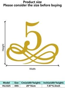 1PC Rustproof Wrought Iron Wall Art - European Vintage Baroque Golden Decorative Painting Artistic Letter Wall Mura Room Decor Bedroom Decor Home Decor Wall Decor