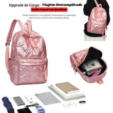 Women's Backpack School Bag Fashion Waterproof Resistant For Notebook Travel Work - màu đen - Xem 3