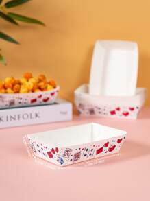 10/25 Stücke Würfel Spielkarten Design Essens Box, Pommes Box, Popcorn Box, Popcorn Box, geeignet für Geburtstags-Party Deko, Heim Kino Snack Box, für Lunchbox, Bäckerei, Sandwich, Burger Restaurant