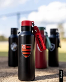 750ML ALUMINUM STEAM BOTTLE - FLAMENGO - màu đen - Xem 2