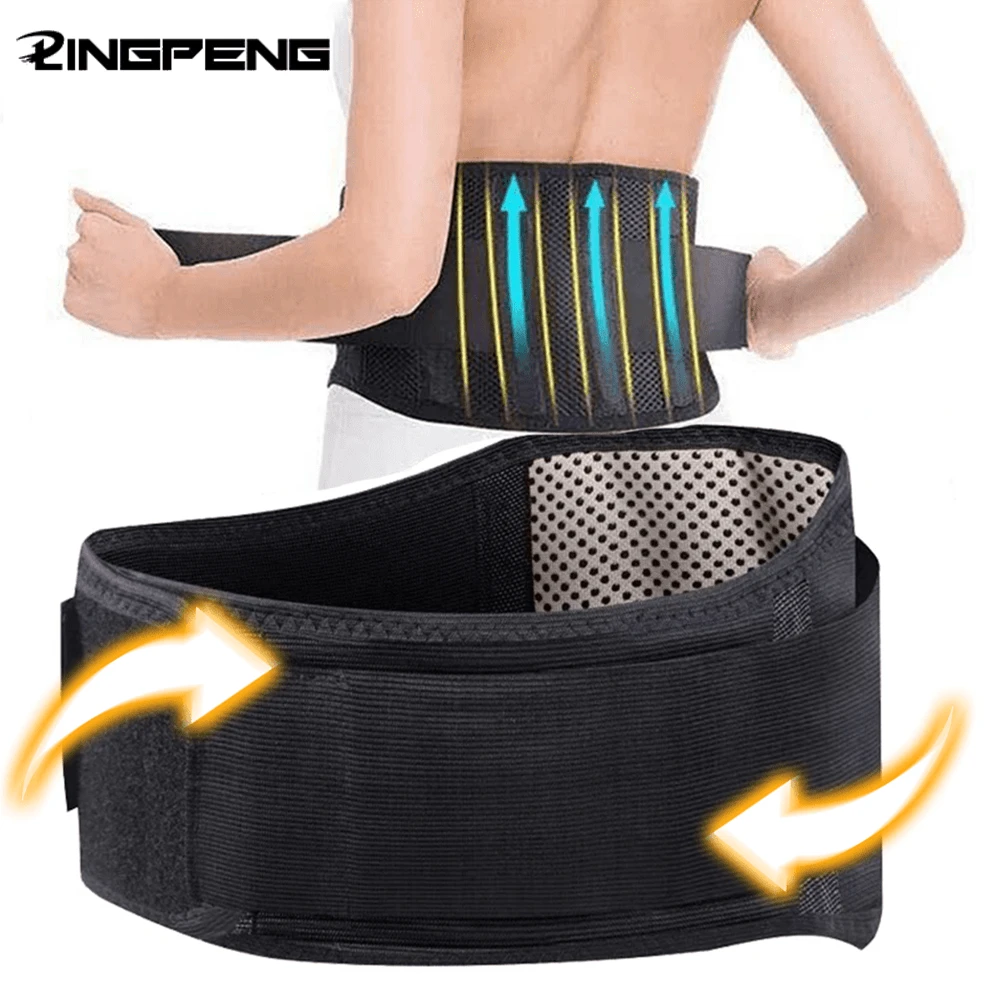 1 pieza Cinturón magnético ajustable de apoyo para la espalda, cinturón delgado para la cintura para accesorios de fitness, gimnasio y entrenamiento - Multicolor - Ver 1