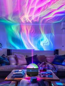 1pc Enchanting Starry Sky Lights - Illuminate Romantic Bedrooms, Add Sparkle To Holidays, Camping Adventures & Parties - A Dreamy Gift For All Occasions, 2 In 1 Northern Lights And Ocean Wave Projector - Multicolor - View 8