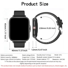 1pc Unisex Silicone Band Smart Watch With Call, Step Tracking, Calorie, Distance, Multi-Sport Modes, Alarm, Notification Reminder, 1.83" Full-Screen Touch Display Compatible With IOS & Android Smartphones