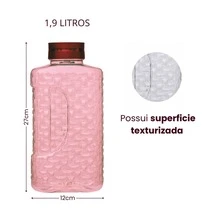 Water Bottle Juice Jug Refrigerator Hygienic Lid Automatic With Waterfall Effect 1.9L Colors - Vinho - 查看 4