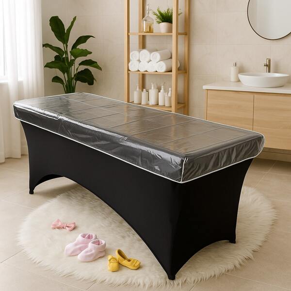CM Costura Magica Capa Para Maca Estética Spa Clínica Massagem Impermeável Plástico Cristal Transparente – Acabamento Reforçado - 180, 190 e 200 cm