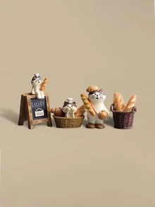 Presente de Natal, Pequeno Presente do Dia dos Namorados, Enfeite de Árvore de Natal com Gato Japonês, Decoração de Cena em Miniatura, Decoração de Casa de Natal de Mesa, Ornamento de Pão Feito à Mão DIY, Decoração de Bolo, Decoração de Café