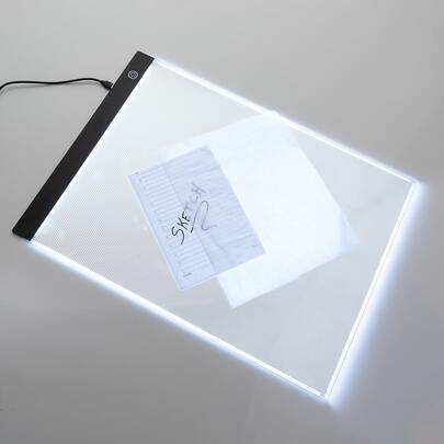 Mesa De Luz Led Branco A4 Com Cabo Usb P/ Desenhos