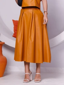 Women Skirts - Lạc đà - Xem 3