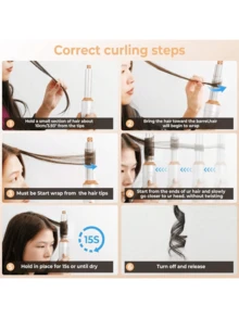 UKLISS 7-In-1 Auto-Curling Air Styler & Hair Dryer,Hair Styler,Hot Air Brush Auto-Wrap,7 Attachments For Styling,Straightening & Blow Drying For All Hair Types - UK Plug(220-240V) - View 12