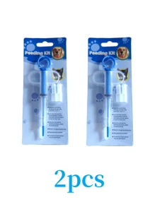 1/2/5pcs,Pet Medicine Feeder, Pet Medicine Tablet Syringe, Soft-Tip Dual-Purpose Feeder, Pill Shooter, Double-Needle Feeding Dispenser Tool Pet Medicine Feeder, Pet Medicine Tablet Syringe, Soft-Tip Dual-Purpose Feeder, Pill Shooter, Double-Needle Feeding Dispenser Tool(Two Colors Of The Green Drug Feeder (Dark Green And Light Green) Will Be Randomly Distributed)