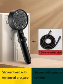 1 pieza Ducha de mano presurizada, con soporte y manguera de ducha, cabezal de ducha ajustable de 5 modos, boquilla de ducha para baño, rociador de ducha, accesorios de baño, disfruta de una experiencia de baño de lujo