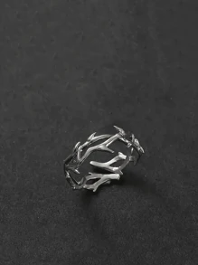 1 Stück Vintage-Stil offener Fingerring für Herren, modischer Punk-Knöchelring, verstellbar, für Single-Männer geeignet, Dorndesign