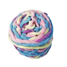 1卷多色冰棒色毛线,柔软粗线,适合DIY钩编,可用于制作手工毯子、围巾、帽子、靠垫或其他家居装饰品。 - 彩色 - 查看 23